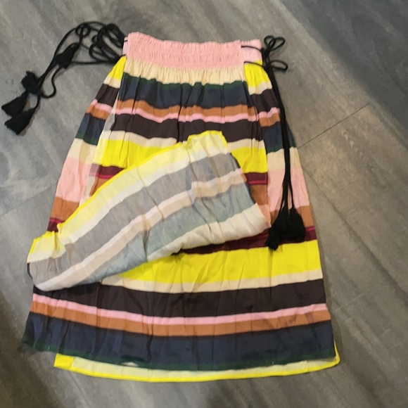 Apiece Apart Striped Layered Tassel MIDI skirt - Picture 4 of 9